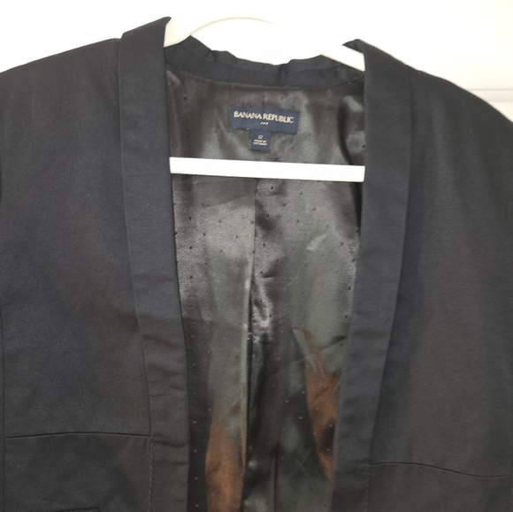 Banana Republic Black Blazer Cropped Suit Jacket - Picture 2 of 7